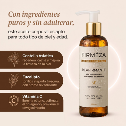 Aceite Corporal Reafirmante - Combate celulitis, flacidez y arrugas