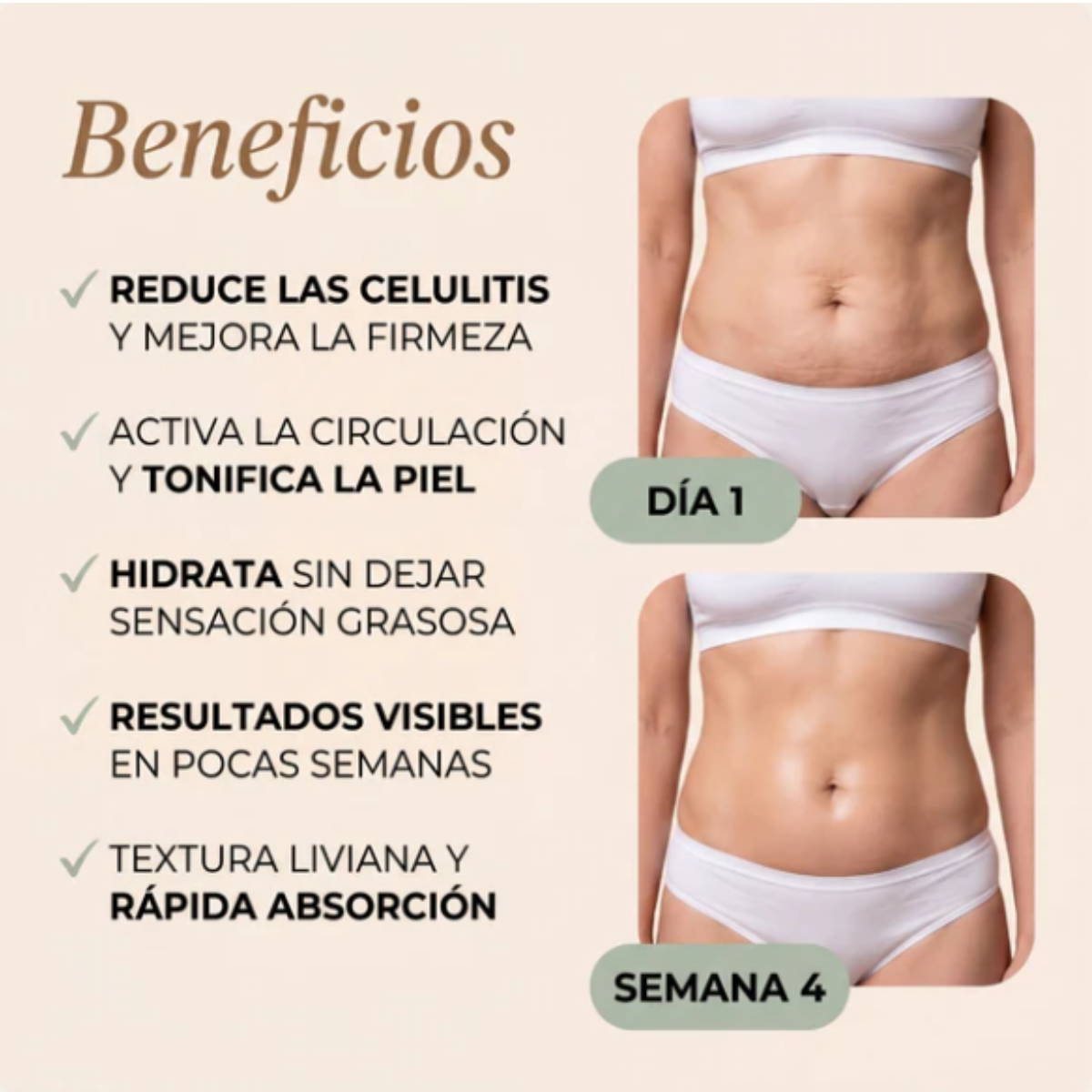 Aceite Corporal Reafirmante - Combate celulitis, flacidez y arrugas